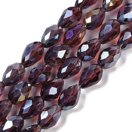 Transparent Electroplate Glass Beads Strands EGLA-N013-T4mm-B03-1