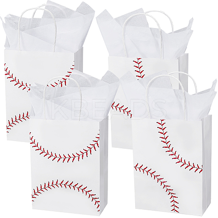 1 Sets Rectangle Paper Gift Bags with Handle ABAG-BBC0001-25A-1