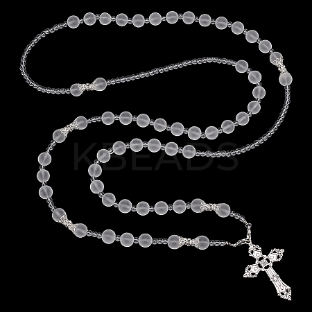 Alloy Cross Pendant Necklaces AJEW-FG00008-1