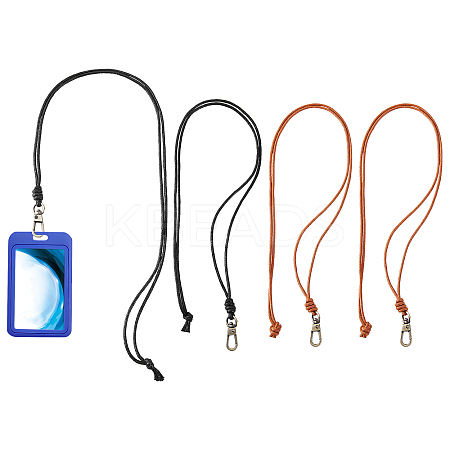 4Pcs 2 Colors Wax Cord Necklace Makings AJEW-PH0003-03-1