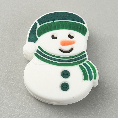 Christmas Theme Food Grade Eco-Friendly Silicone Beads SIL-WH0015-05C-1