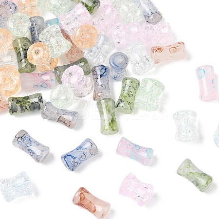 80Pcs 8 Colors Baking Varnish Glass Beads Strand GLAA-YW0004-02-1