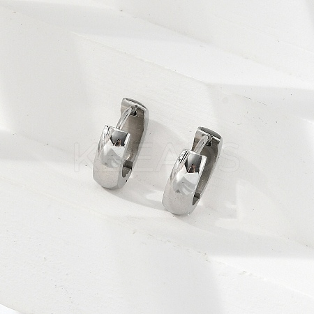 304 Stainless Steel Polishing effect Hoop Earrings EJEW-M001-29C-P-1