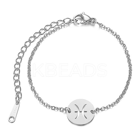 Tarnish Resistant 201 Stainless Steel Link Bracelets STAS-T040-JN009-12-1