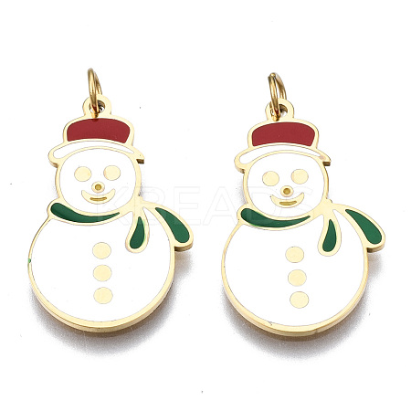 316 Surgical Stainless Steel Enamel Pendants STAS-S116-368G-1