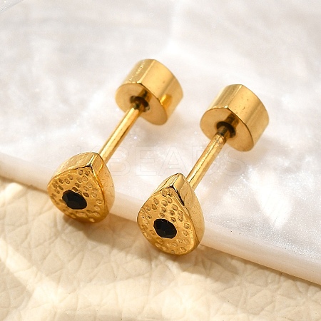 Ion Plating(IP) 304 Stainless Steel Teardrop Stud Earrings EJEW-A118-19G-01-1
