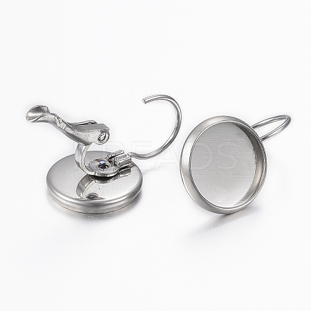 Tarnish Resistant 304 Stainless Steel Leverback Earring Findings X-STAS-H423-03P-1