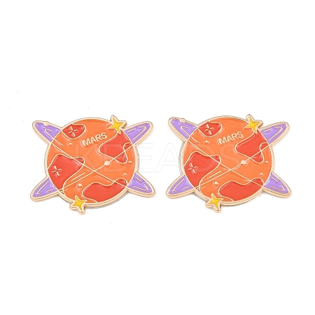 Space Planet Alloy Enamel Cabochons AL-CBA1A6F-07KCG-K-1