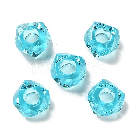 Transparent Resin European Beads RESI-B020-01E-1
