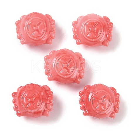 Synthetic Shell Dyed Carved Beads SHEL-H005-13-1