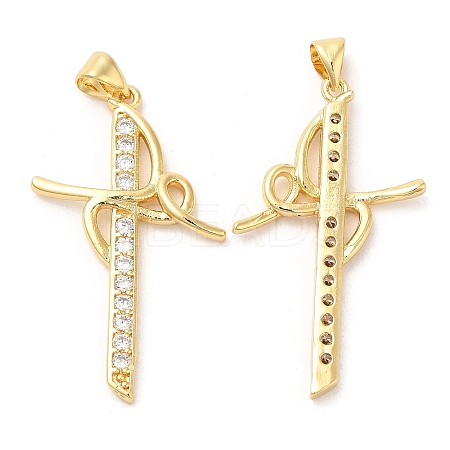 Rack Plating Brass Pendants KK-R146-09G-1