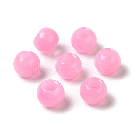 Natural White Jade(Dyed) European Beads G-N342-03T-1