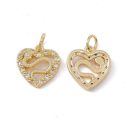 Brass Micro Pave Cubic Zirconia Pendants KK-E068-VC005-01-1