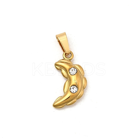 304 Stainless Steel Rhinestone Pendants STAS-Z158-05G-01-1