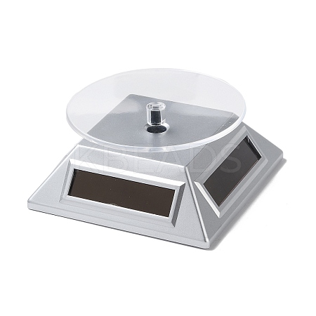 ABS Plastic 360 Degree Rotating Solar Power Battery Turntable Jewelry Display Stand LS-ODIS-C010-01A-1
