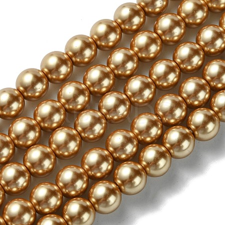 Eco-Friendly Glass Pearl Beads Strands LS-HY-A008-8mm-RB068-1