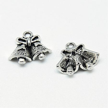 Tibetan Style Alloy Charms TIBE-S301-027AS-RS-1