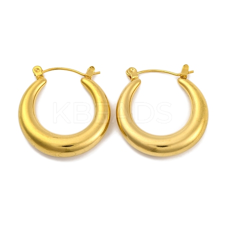 Moon Ion Plating(IP) 304 Stainless Steel Hoop Earrings EJEW-H013-10G-1