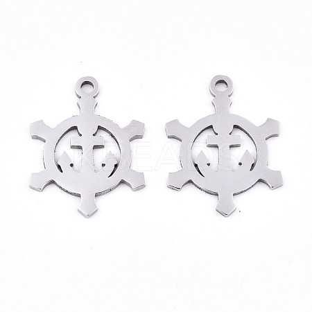 Non-Tarnish 201 Stainless Steel Pendants STAS-S081-035-1