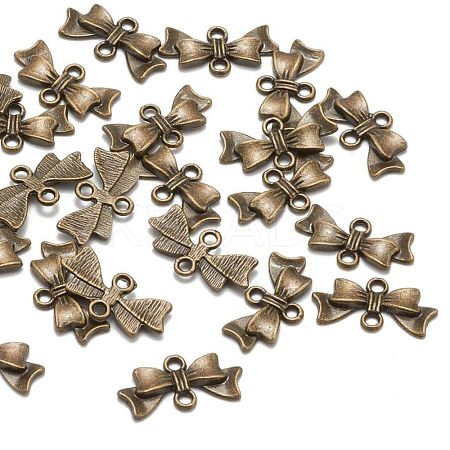 Bowknot Alloy Links connectors EA11930Y-AB-1