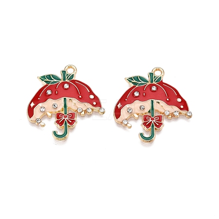 Rack Plating Alloy Enamel Pendants ENAM-N056-424-1