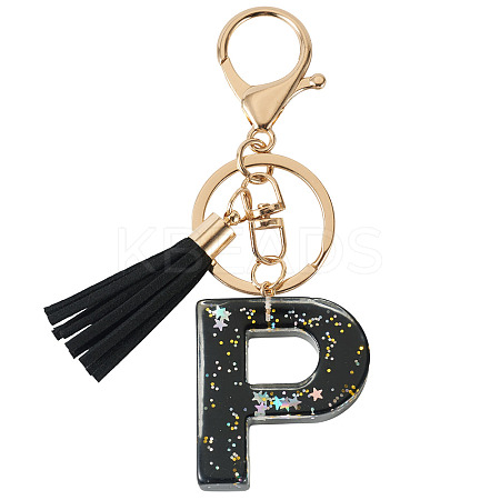 1Pc Resin Letter Keychains KEYC-TADJ0001-09P-1