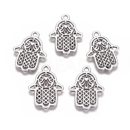 Tibetan Style Filigree Alloy Pendants LS-TIBEP-5262-AS-FF-1