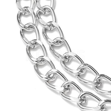 Aluminium Twisted Curb Chains CHA-YW0001-07S-1