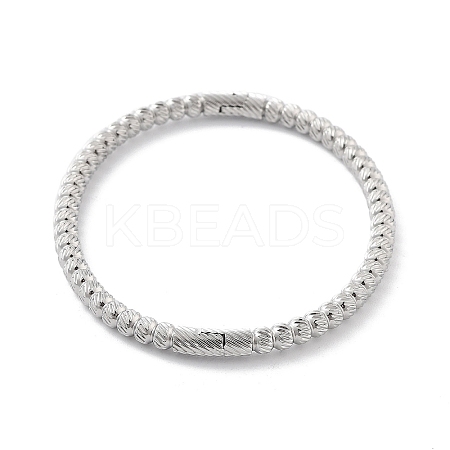 Non-Tarnish 304 Stainless Steel Grooved Hinged Bangles BJEW-P313-01P-1