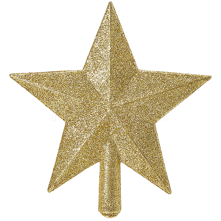 Star Plastic Christmas Tree Topper Ornaments AJEW-WH20004-17C-1