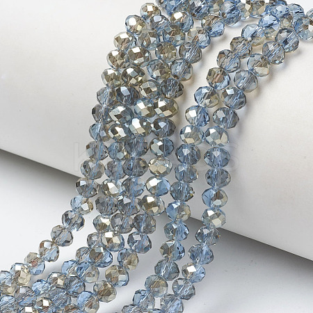 Electroplate Glass Beads Strands EGLA-A034-T4mm-K02-1