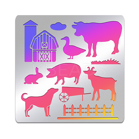 Stainless Steel Cutting Dies Stencils DIY-WH0279-139-1
