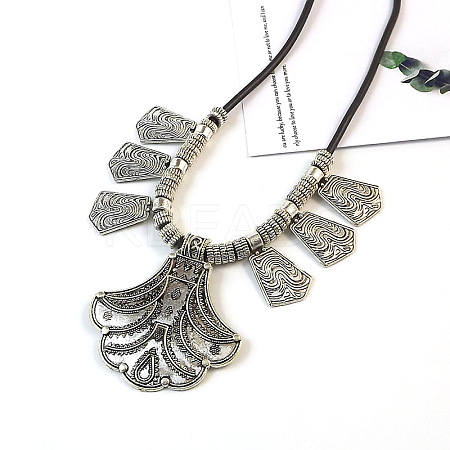 Ethnic Style Alloy Pendant Bib Necklaces FS-WGF05C4-01-1