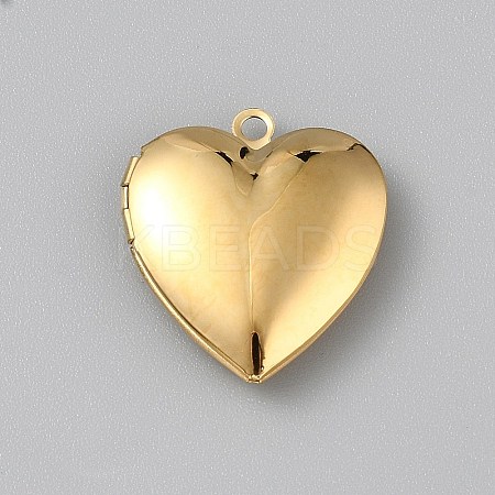 316 Surgical Stainless Steel Locket Pendants STAS-WH0044-75G-1