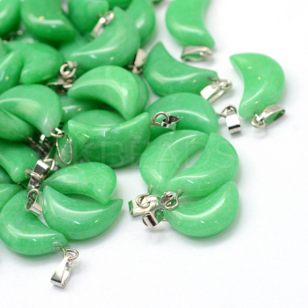 Moon Dyed Natural Malaysia Jade Pendants G-Q369-15-1