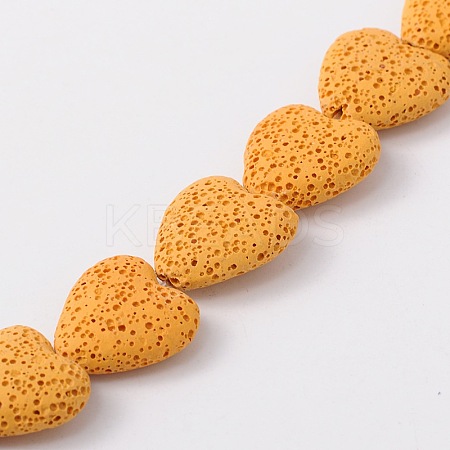Dyed Natural Lava Rock Bead Strands G917-6-1