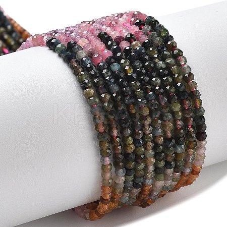 Gradient Color Natural Colorful Tourmaline Beads Strands G-ONLY-T-A07-01-1