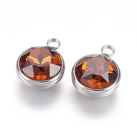 K9 Glass Rhinestone Pendants STAS-F123-26I-1