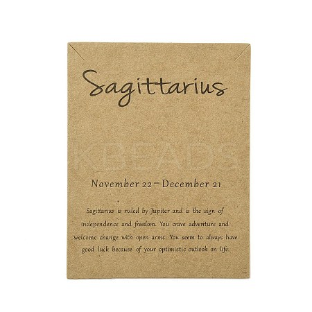 12 Constellation Theme Cardboard Jewelry Display Cards AJEW-TAC0003-10J-1