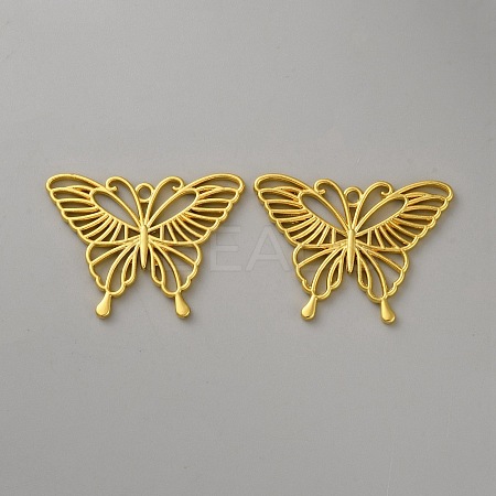 Butterfly Zinc Alloy Open Back Bezel Pendants FIND-WH0016-61B-G-1