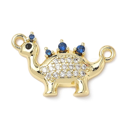 Brass Pave Clear and Blue Cubic Zirconia Links ZIRC-I356-09G-1