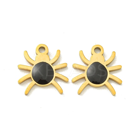 Halloween Theme Ion Plating(IP) 304 Stainless Steel Enamel Pendants STAS-M011-02E-1