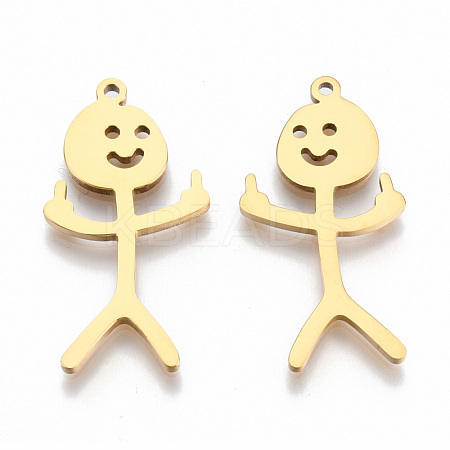 Ion Plating(IP) 201 Stainless Steel Pendants STAS-N098-134LG-1