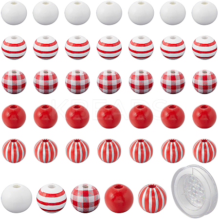 DIY Round Wooden Beads Bracelets Jewelry Making Kits DIY-SP0001-45B-1