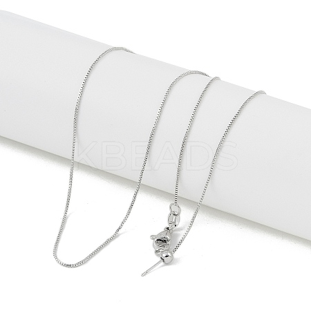 Brass Box Chain Adjustable Slider Necklaces for Women NJEW-U008-05P-1