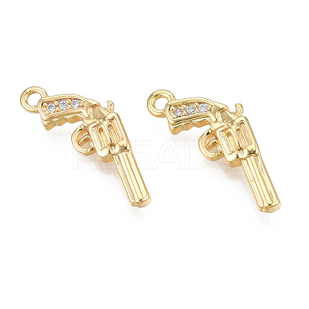 Brass Micro Pave Cubic Zirconia Pendants X1-KK-N231-246-1