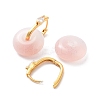 Donut Natural Agate Hoop Earrings for Women EJEW-E303-25G-01-3