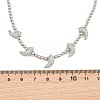 Brass Micro Pave Clear Cubic Zirconia Hot Pepper and Round Beaded Necklaces KK-CBA4547-15P-4