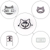6 Sets 6 Styles Zinc Alloy Bag Twist Lock Accessories FIND-PH0002-24B-6