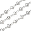 304 Stainless Steel Heart Link Chains CHS-N009-01A-P-1